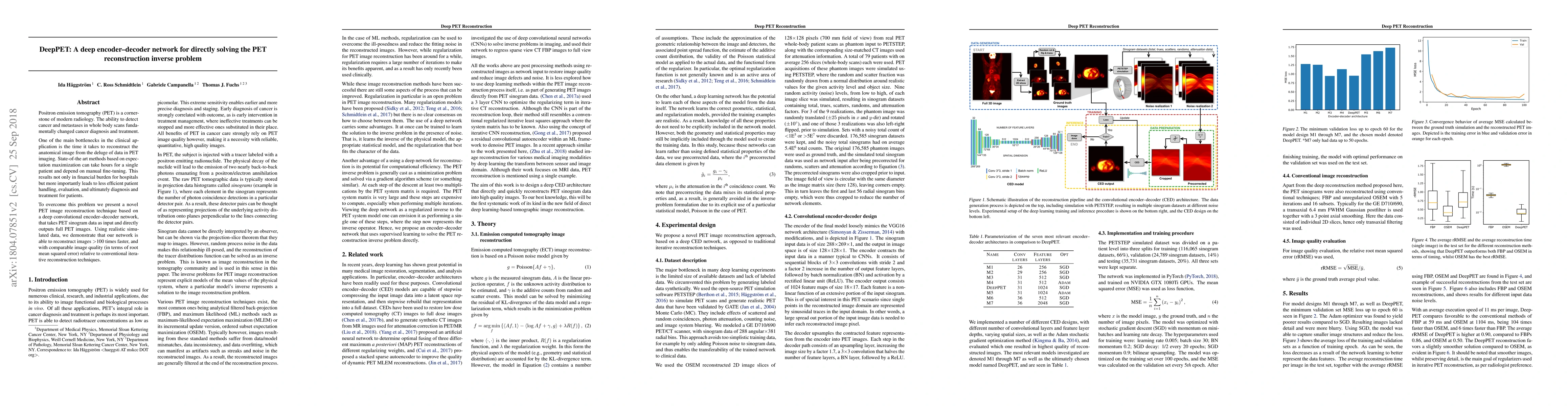 Thumbnail for DeepPET: A deep encoder-decoder network for directly solving the PET
  reconstruction inverse problem