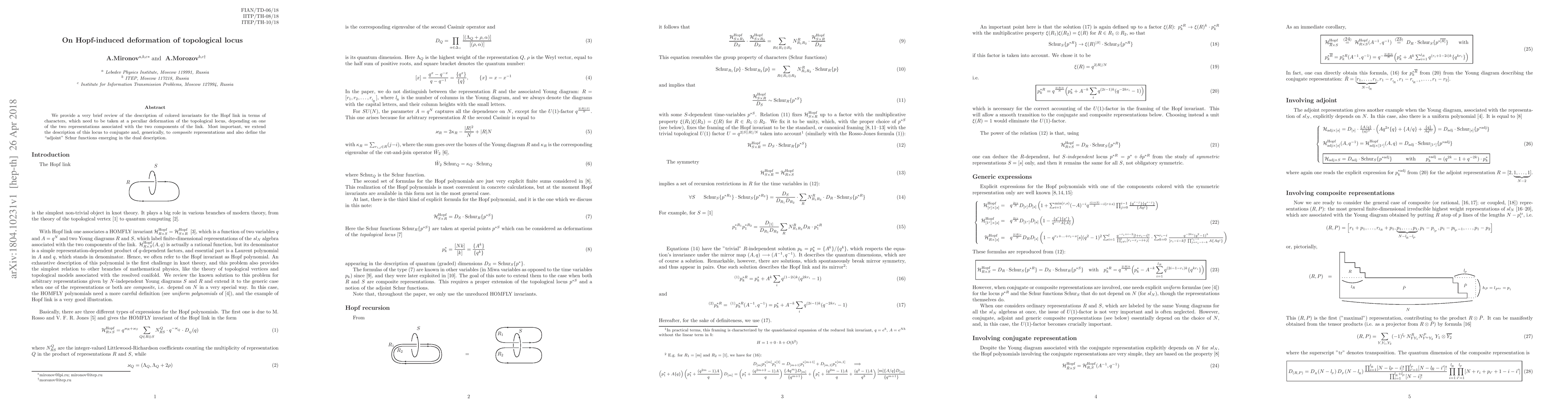 Thumbnail for On Hopf-induced deformation of topological locus