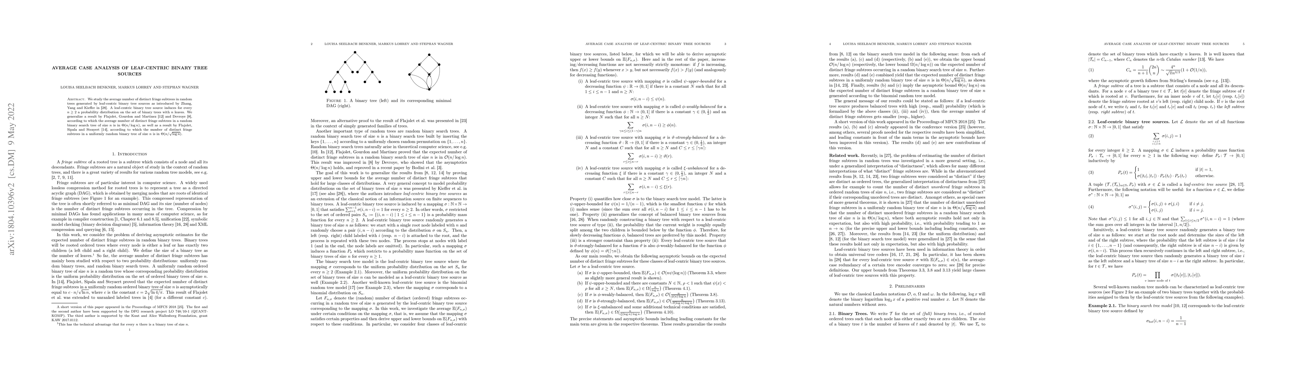 Thumbnail for Average Case Analysis of Leaf-Centric Binary Tree Sources