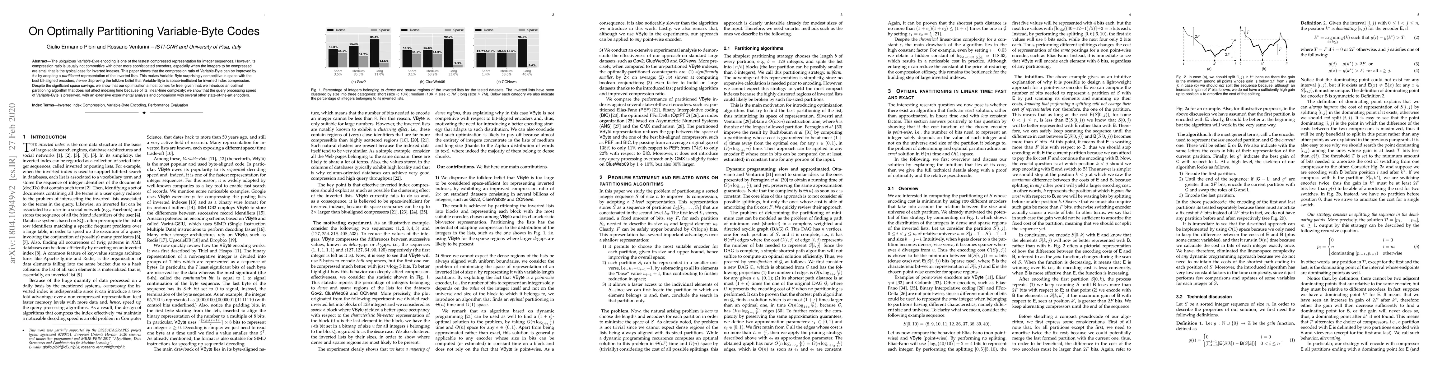 Thumbnail for On Optimally Partitioning Variable-Byte Codes