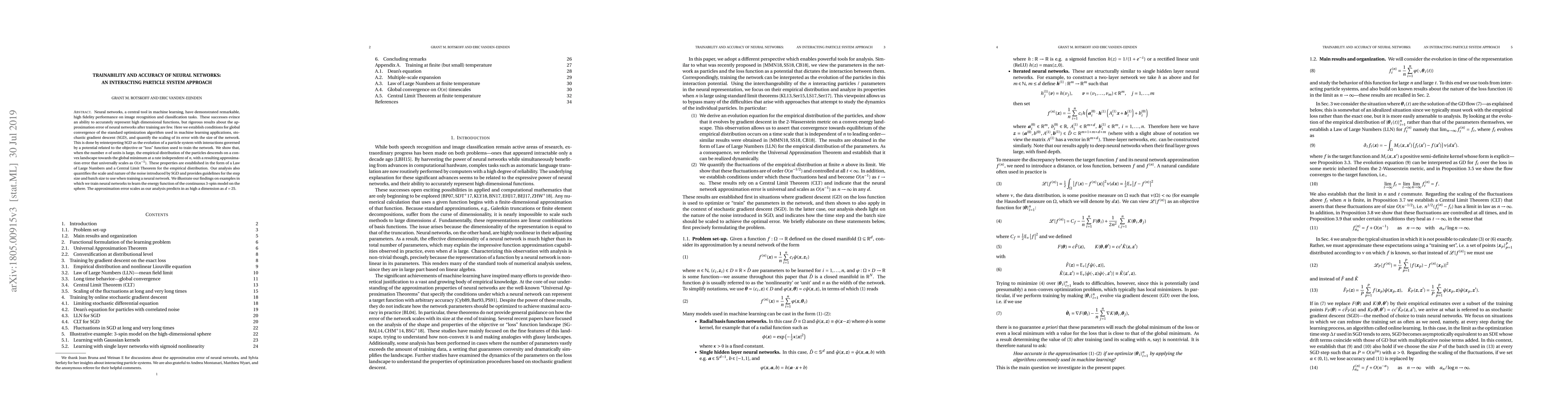 Thumbnail for Trainability and Accuracy of Neural Networks: An Interacting Particle
  System Approach