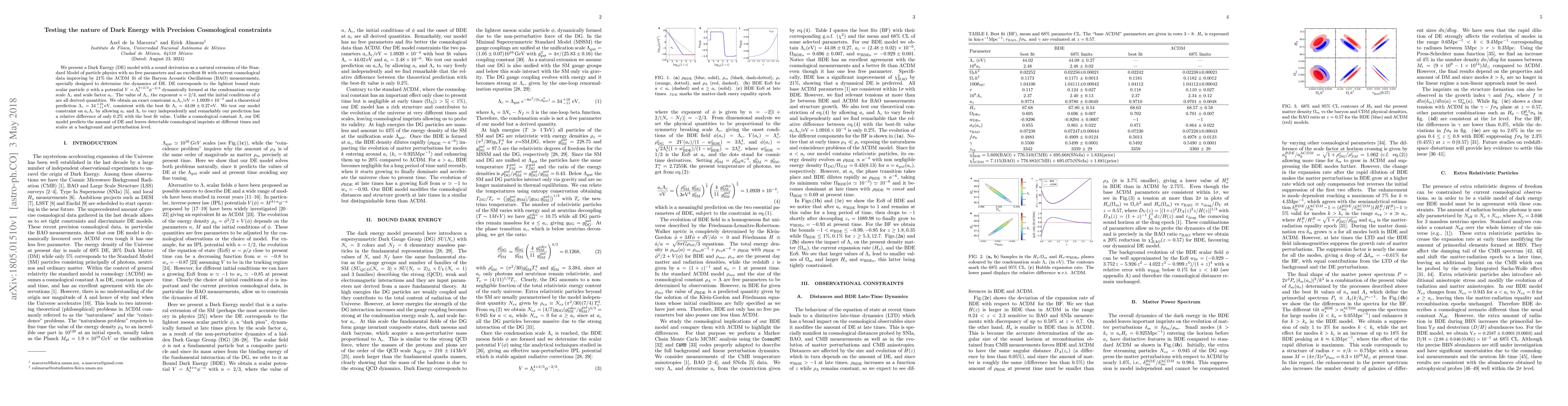 Thumbnail for Testing the nature of Dark Energy with Precision Cosmological
  constraints