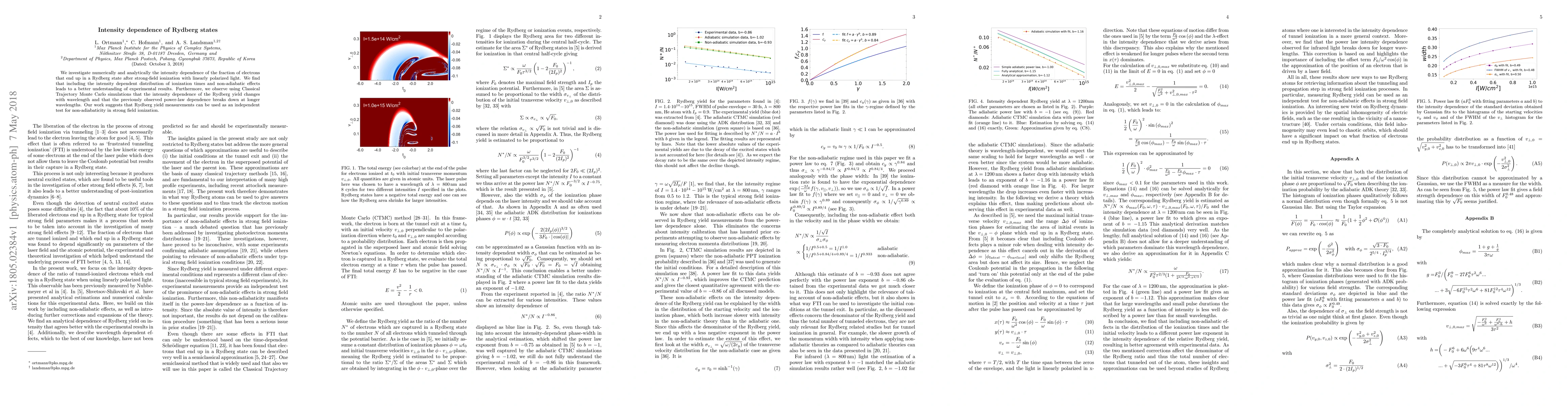 Thumbnail for Intensity dependence of Rydberg states