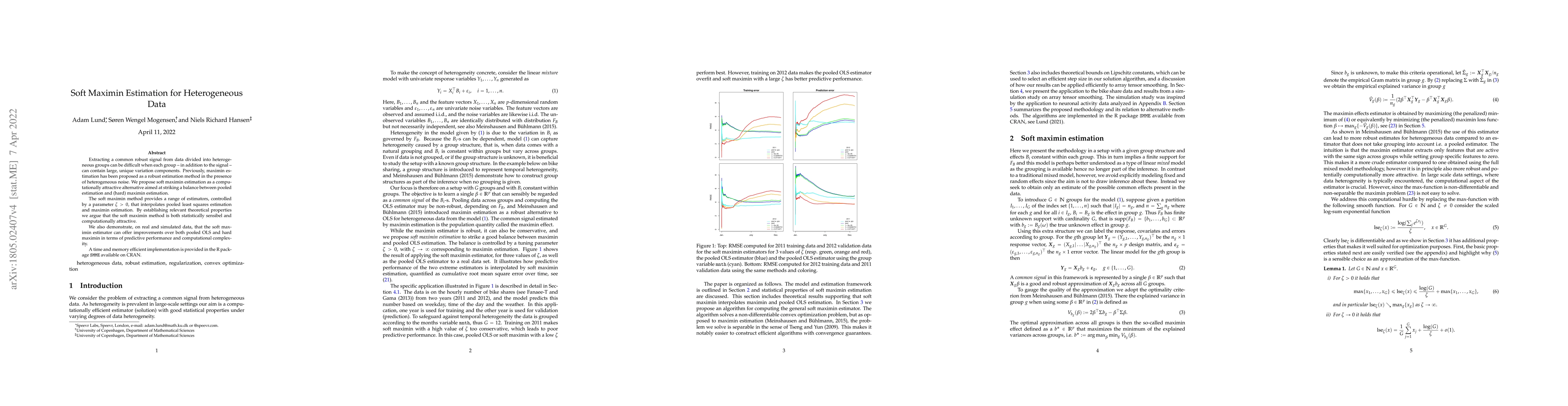 Thumbnail for Soft Maximin Estimation for Heterogeneous Data