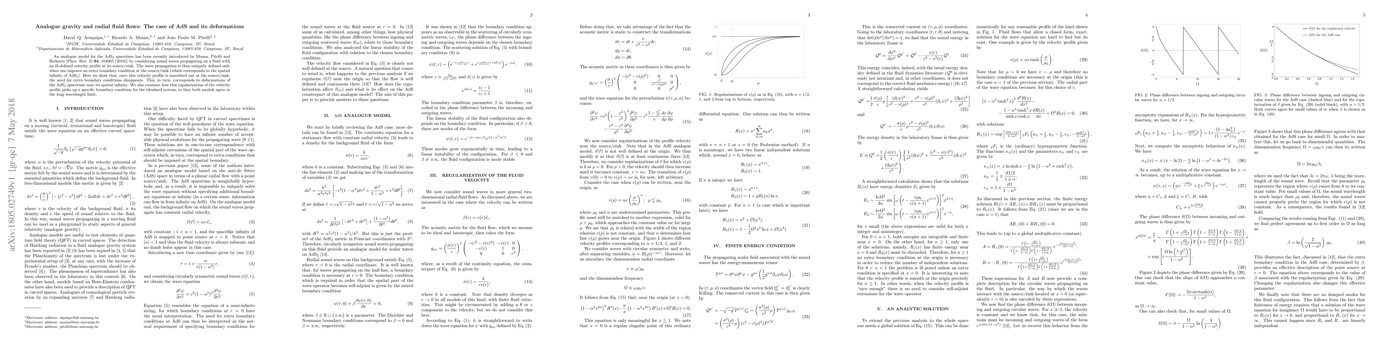 Thumbnail for Analogue gravity and radial fluid flows: The case of AdS and its
  deformations