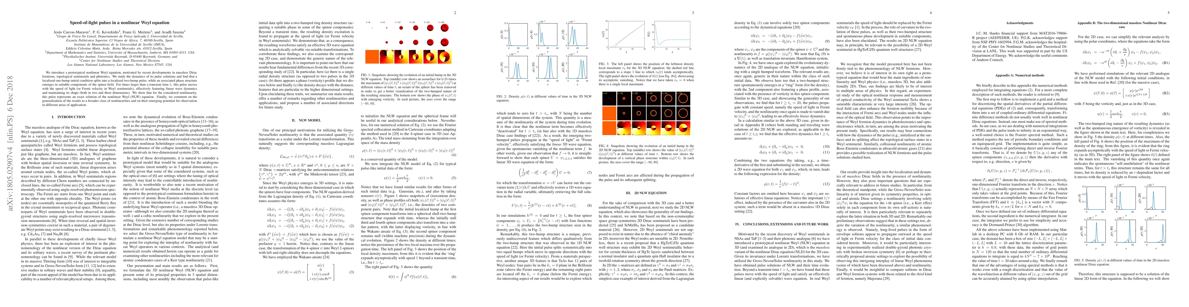 Thumbnail for Speed-of-light pulses in a nonlinear Weyl equation