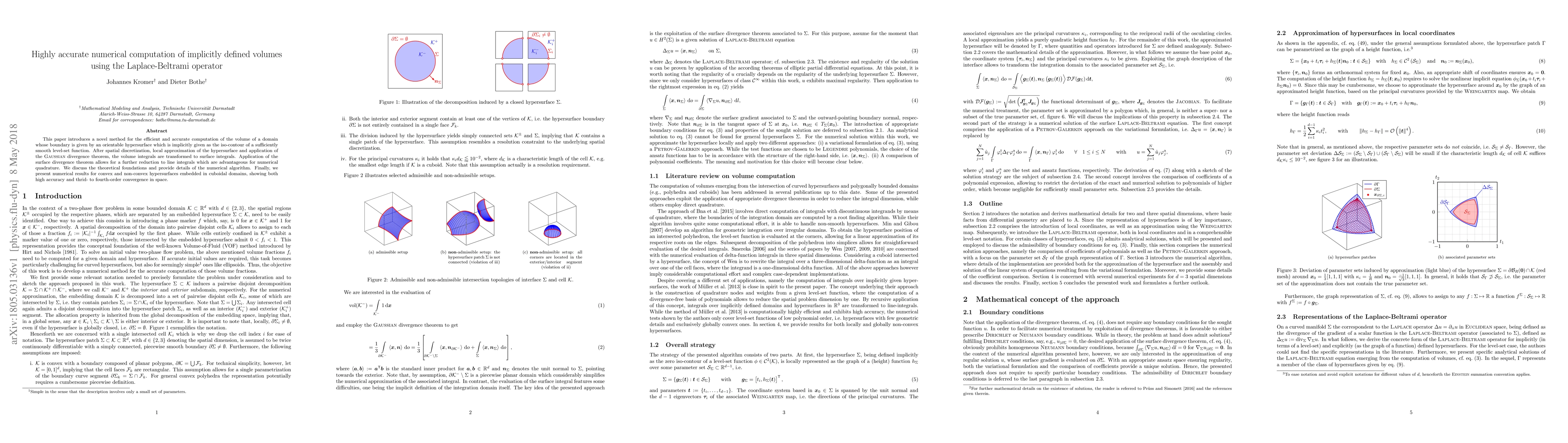 Thumbnail for Highly accurate numerical computation of implicitly defined volumes
  using the Laplace-Beltrami operator