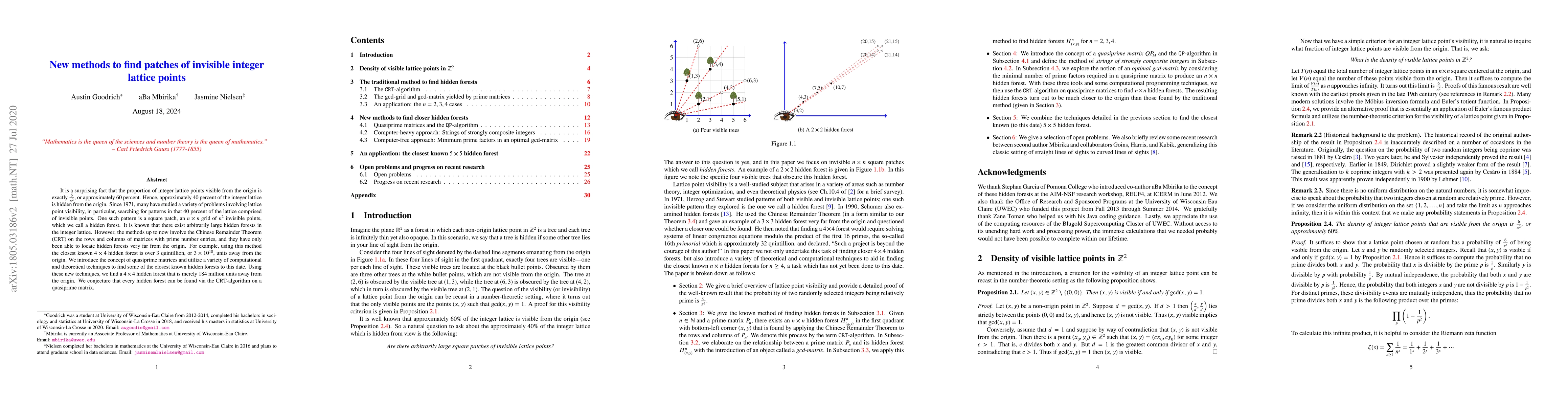 Thumbnail for New methods to find patches of invisible integer lattice points