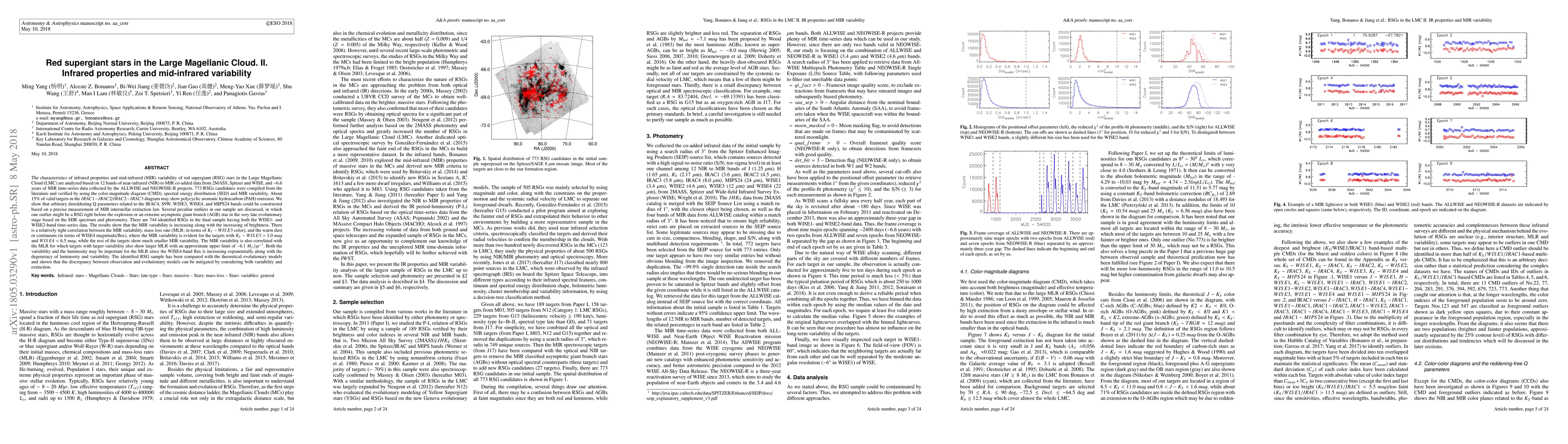 Thumbnail for Red supergiant stars in the Large Magellanic Cloud. II. Infrared
  properties and mid-infrared variability