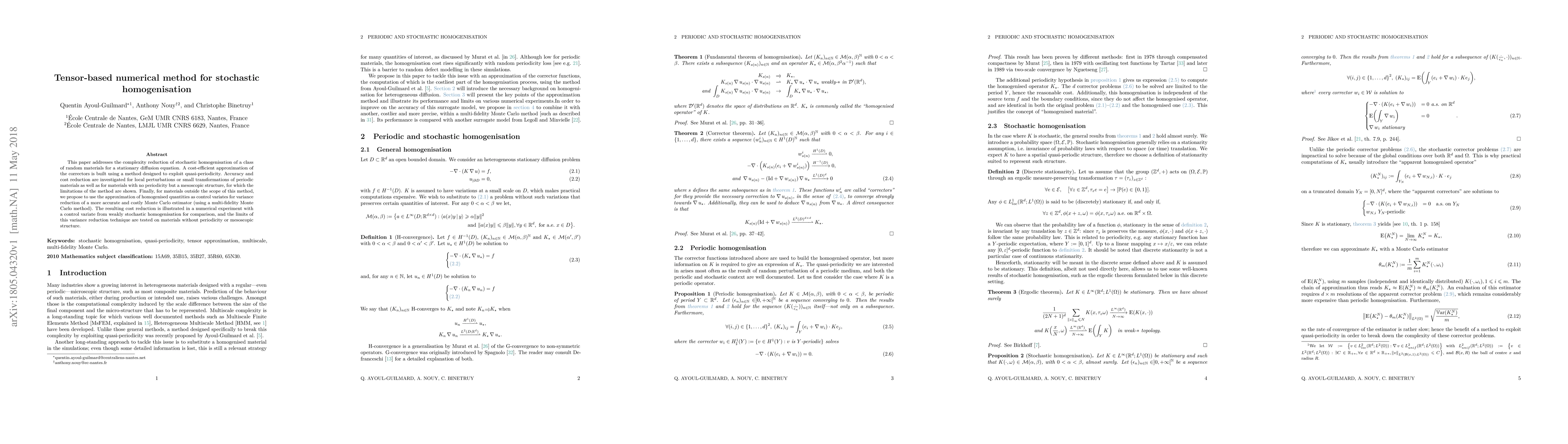 Thumbnail for Tensor-based numerical method for stochastic homogenisation