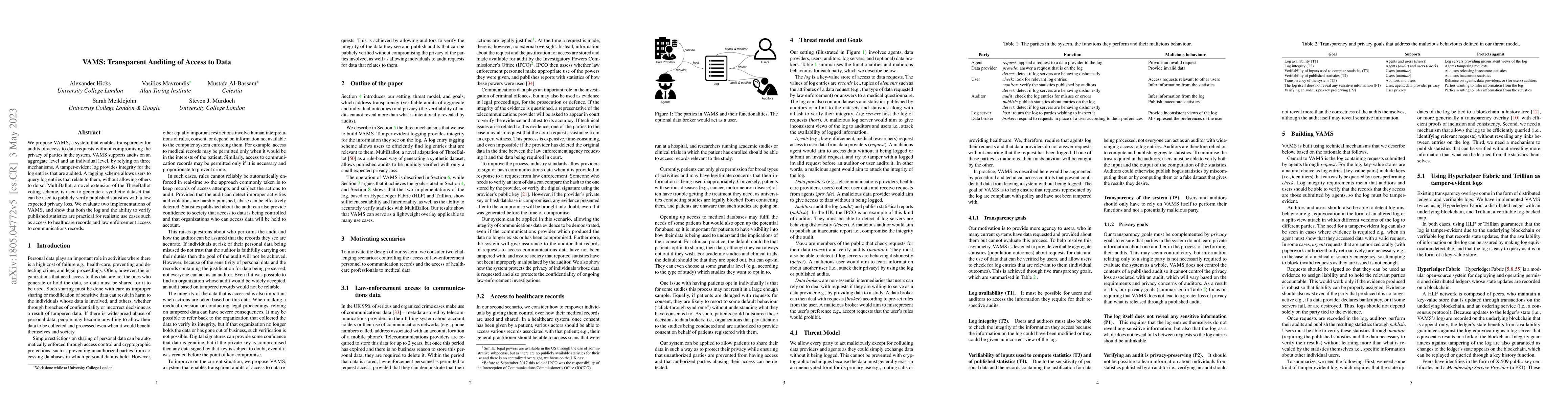 Thumbnail for VAMS: Verifiable Auditing of Access to Confidential Data