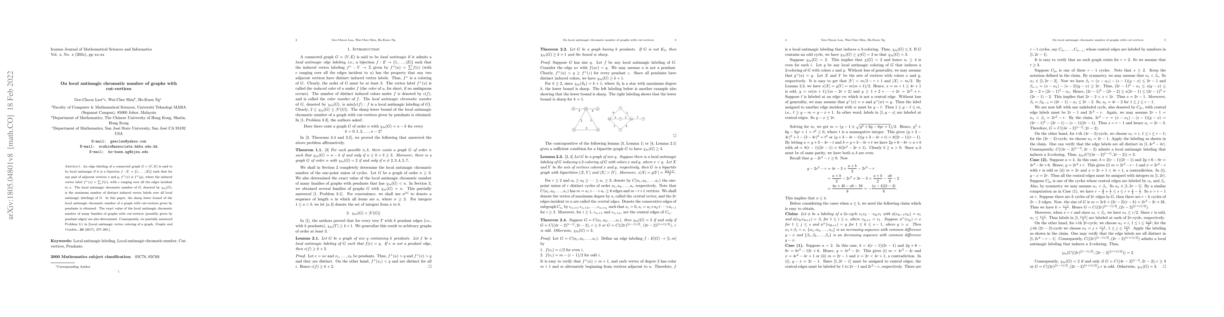 Thumbnail for On local antimagic chromatic number of graphs with cut-vertices