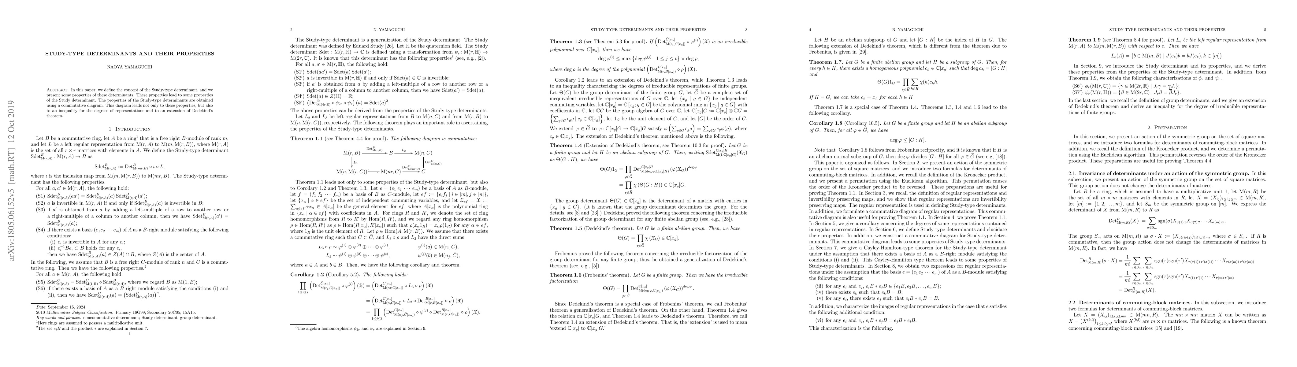 Thumbnail for Study-type determinants and their properties