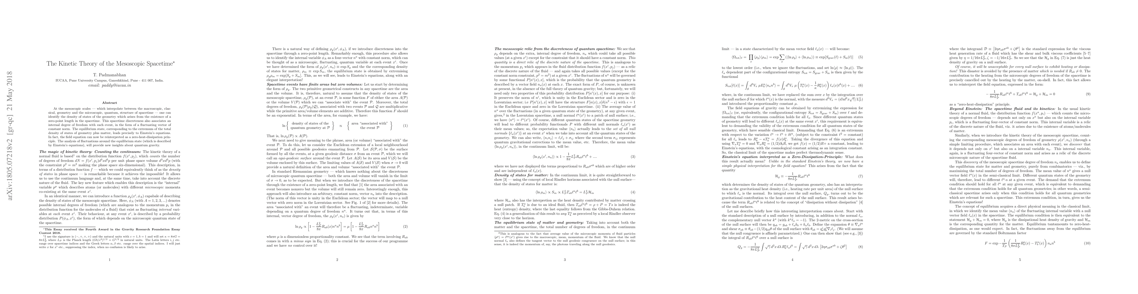 Thumbnail for The Kinetic Theory of the Mesoscopic Spacetime