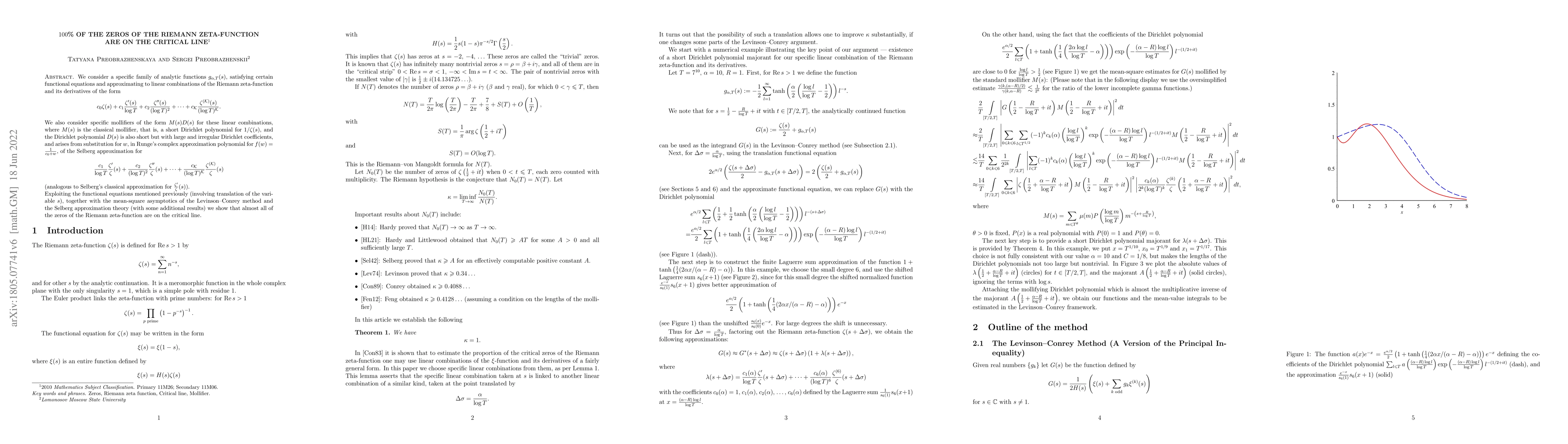 Thumbnail for 100% of the zeros of the Riemann zeta-function are on the critical line