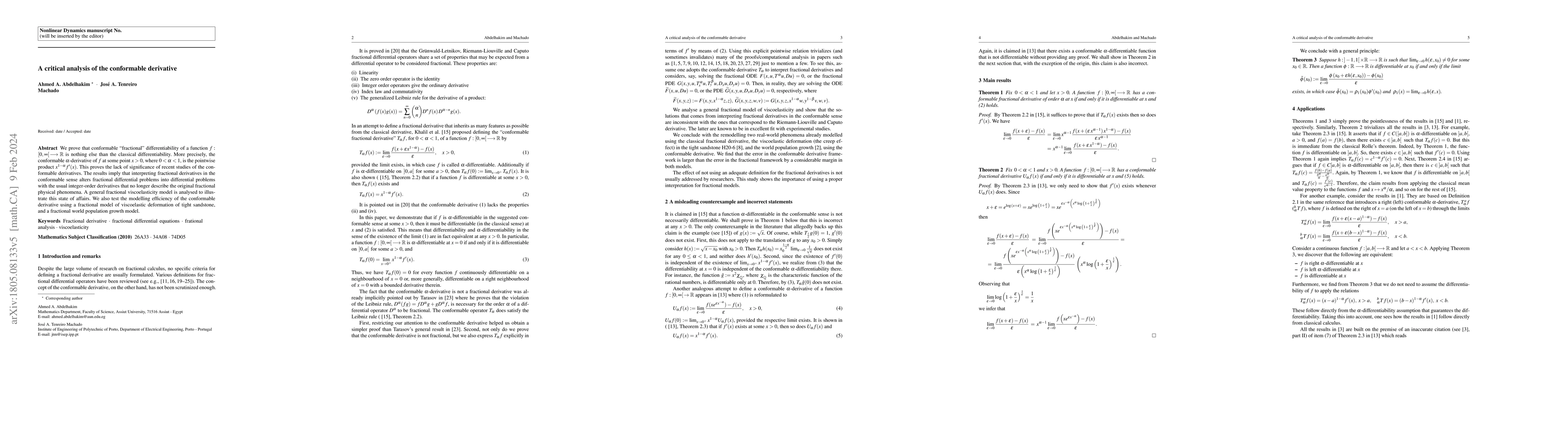 Thumbnail for A critical analysis of the conformable derivative