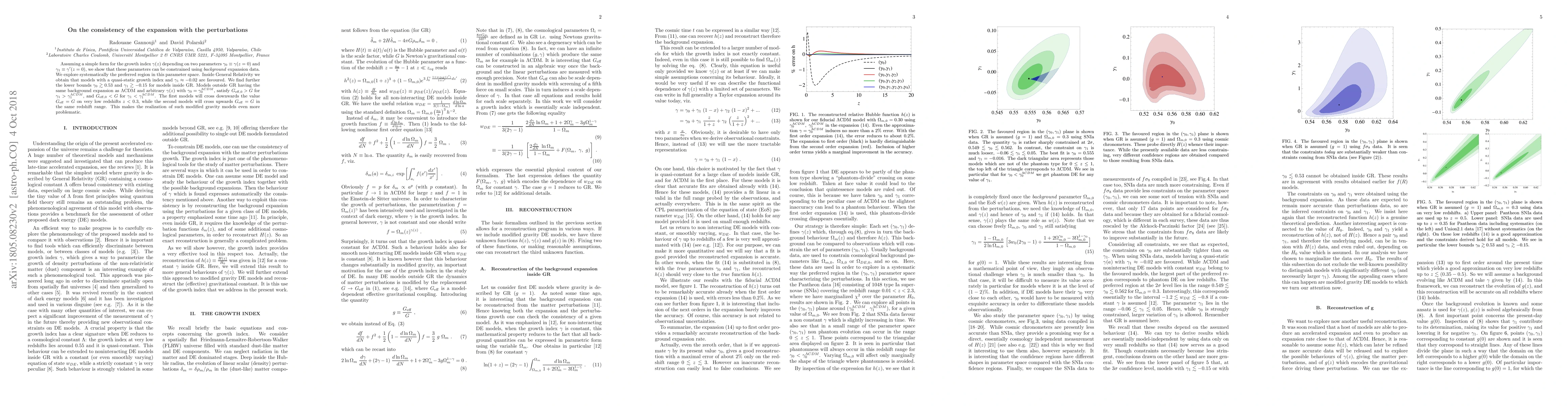 Thumbnail for On the consistency of the expansion with the perturbations