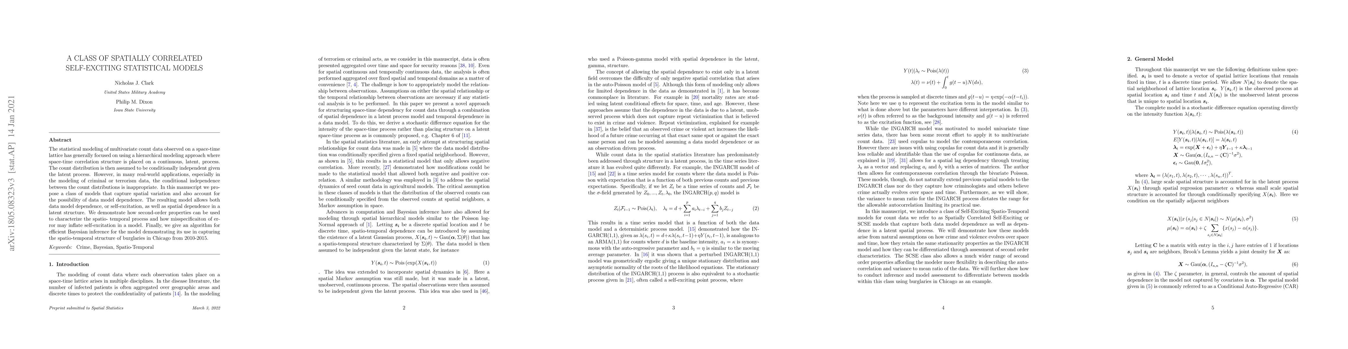 Thumbnail for A Class of Spatially Correlated Self-Exciting Models