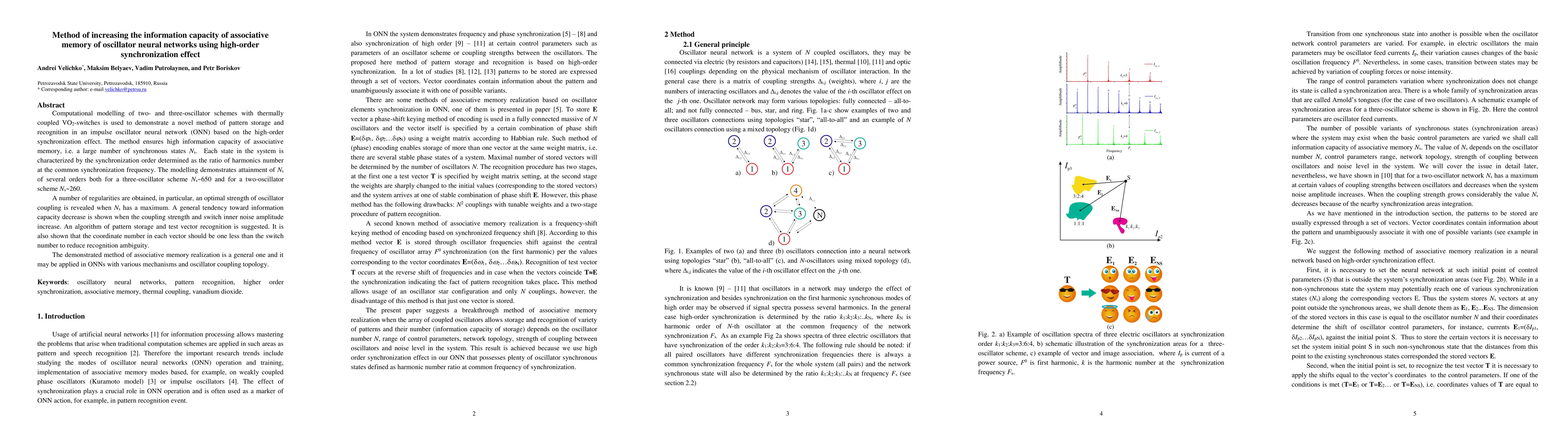 Thumbnail for Method of increasing the information capacity of associative memory of
  oscillator neural networks using high-order synchronization effect