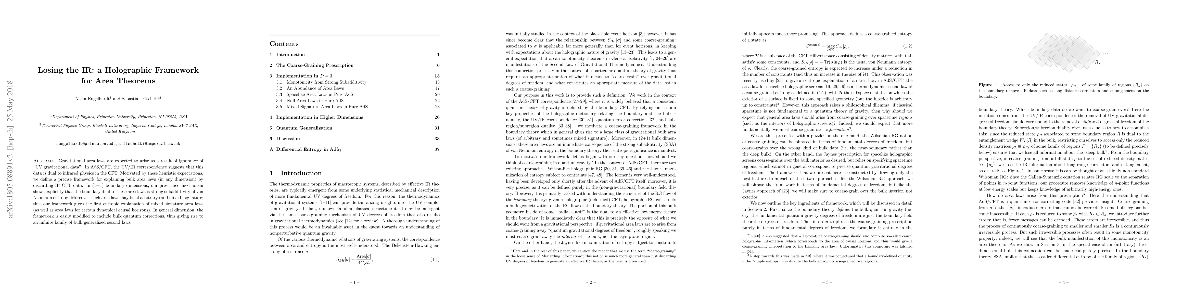 Thumbnail for Losing the IR: a Holographic Framework for Area Theorems