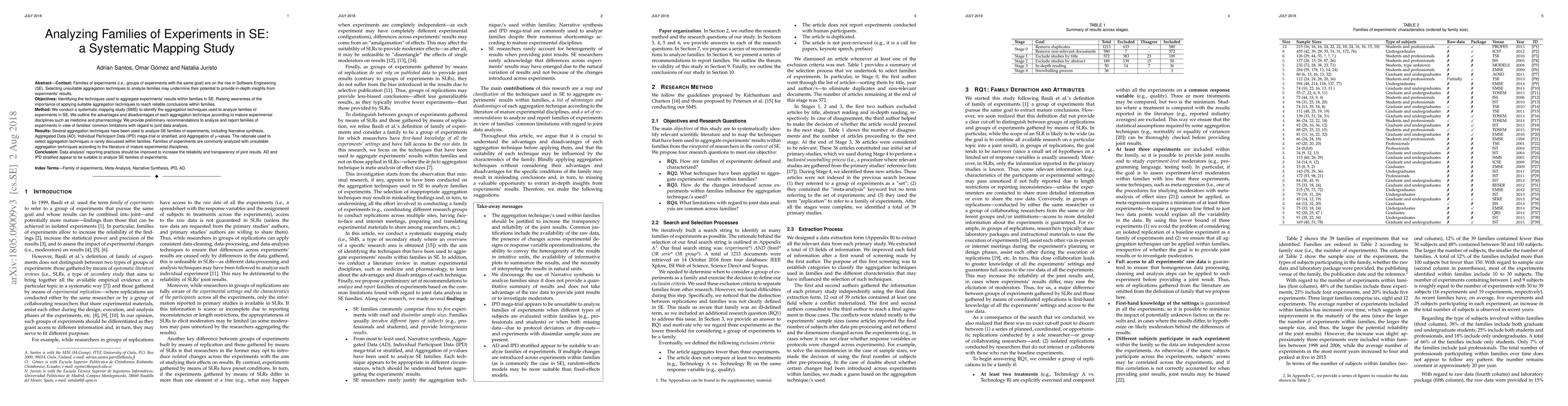 Thumbnail for Analyzing Families of Experiments in SE: A Systematic Mapping Study