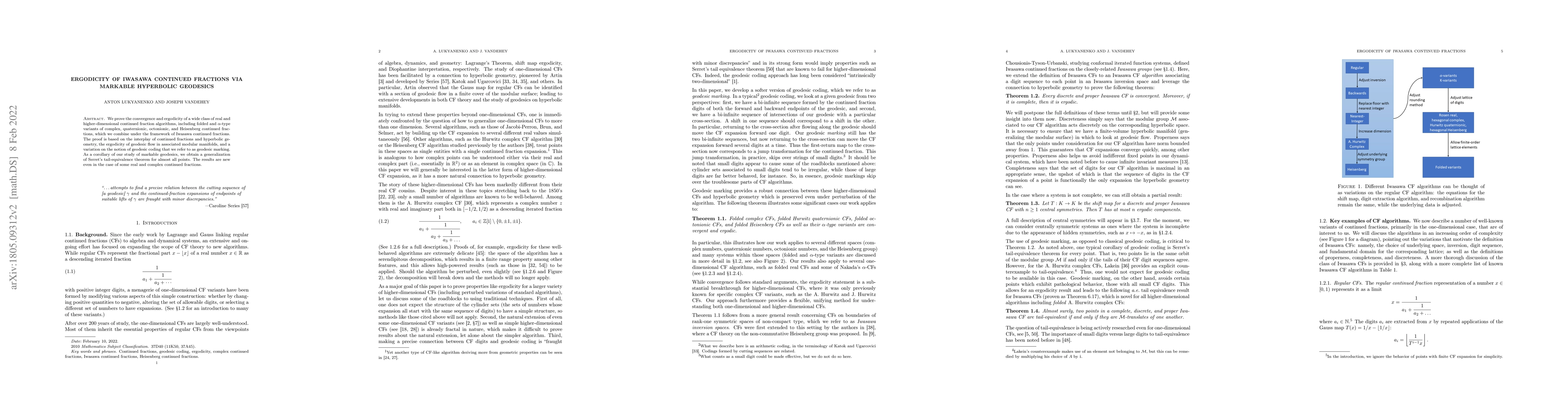 Thumbnail for Ergodicity of Iwasawa continued fractions via markable hyperbolic
  geodesics