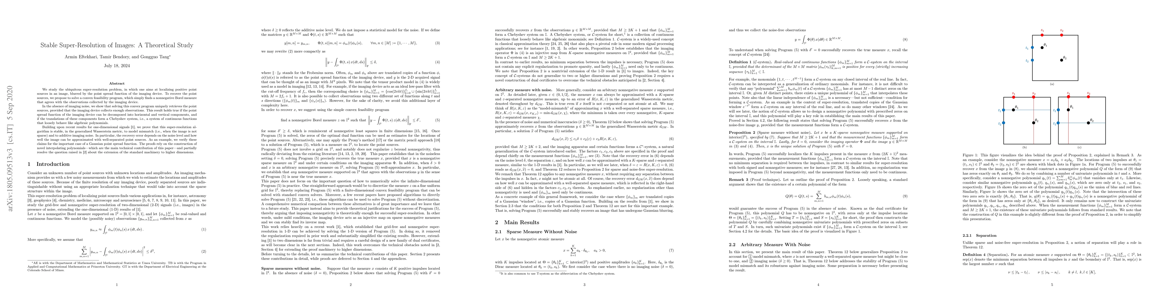 Thumbnail for Stable Super-Resolution of Images: A Theoretical Study