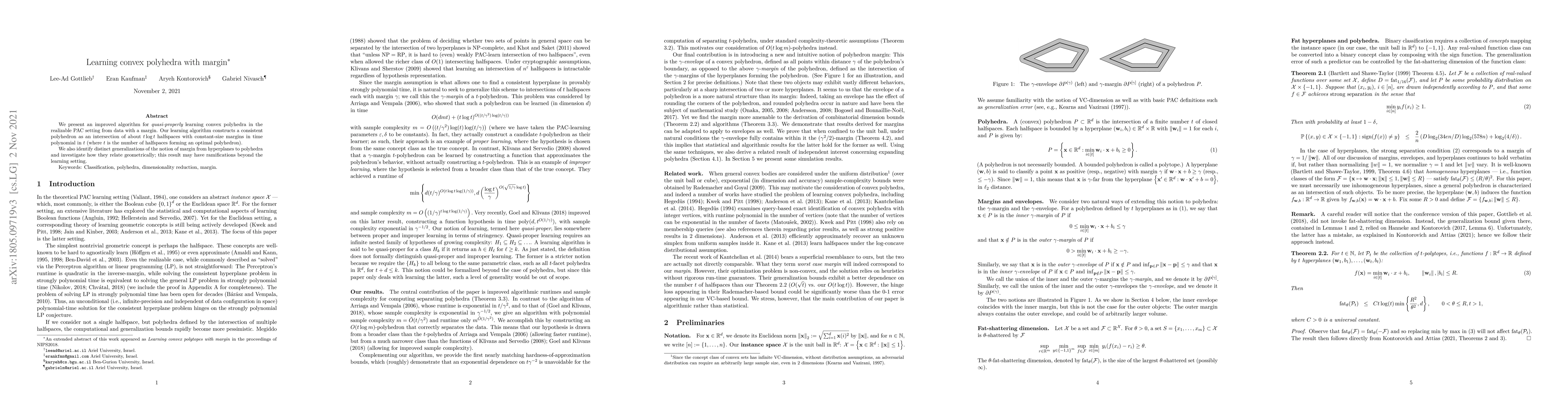 Thumbnail for Learning convex polyhedra with margin