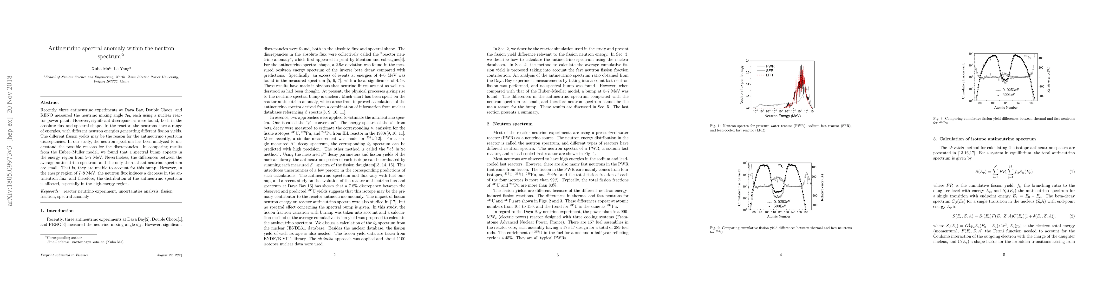 Thumbnail for Antineutrino spectral anomaly within the neutron spectrum