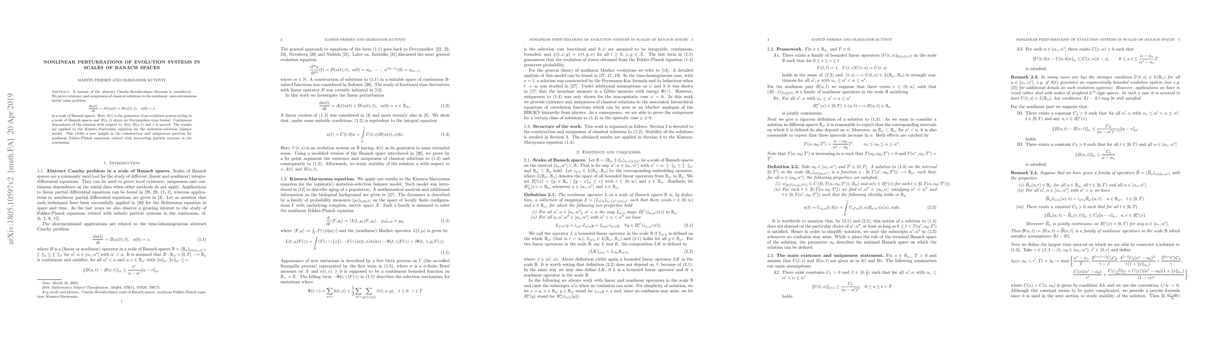 Thumbnail for Nonlinear perturbations of evolution systems in scales of Banach spaces