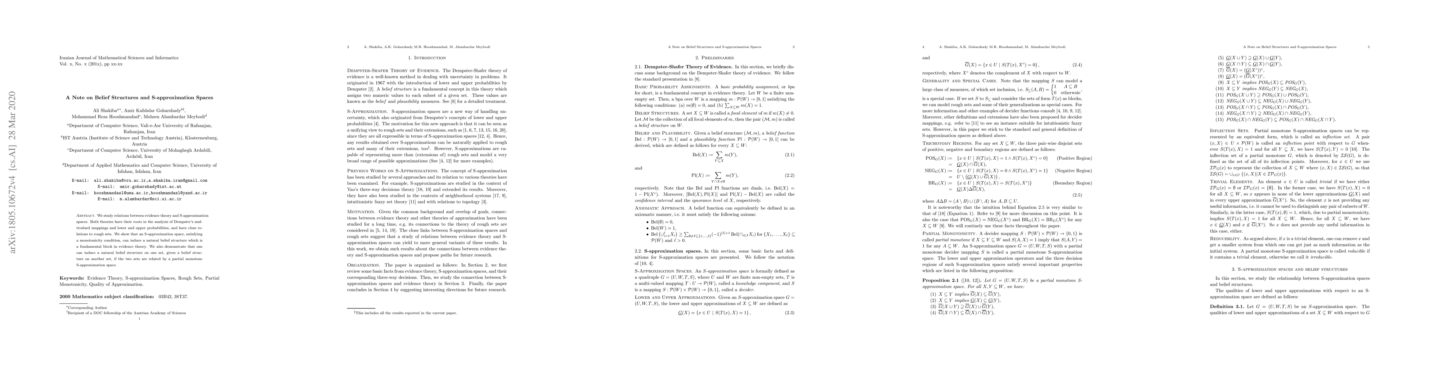 Thumbnail for A note on belief structures and S-approximation spaces