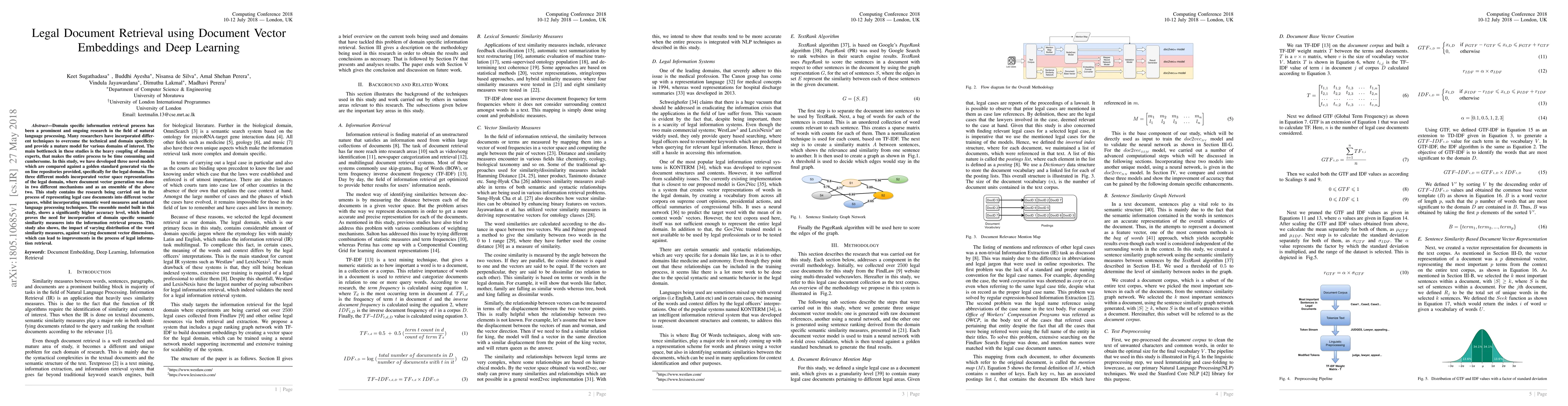Thumbnail for Legal Document Retrieval using Document Vector Embeddings and Deep
  Learning