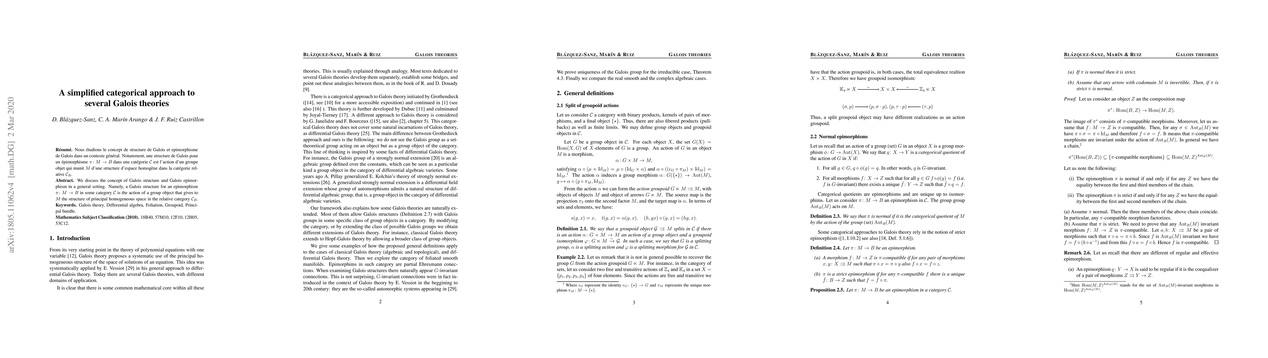 Thumbnail for A simplified categorical approach to several Galois theories