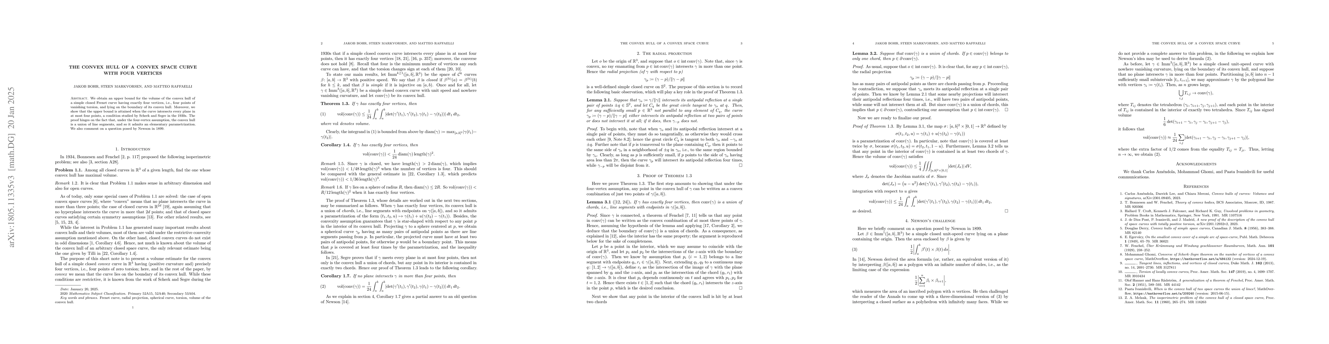 Thumbnail for Newson's challenge and the volume of certain convex hulls