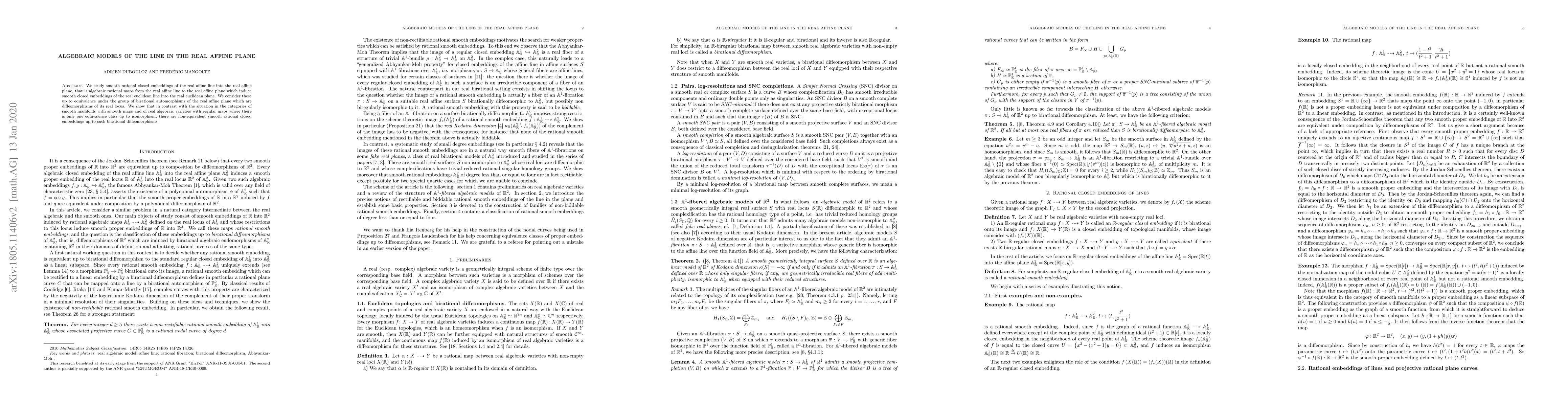 Thumbnail for Algebraic models of the line in the real affine plane