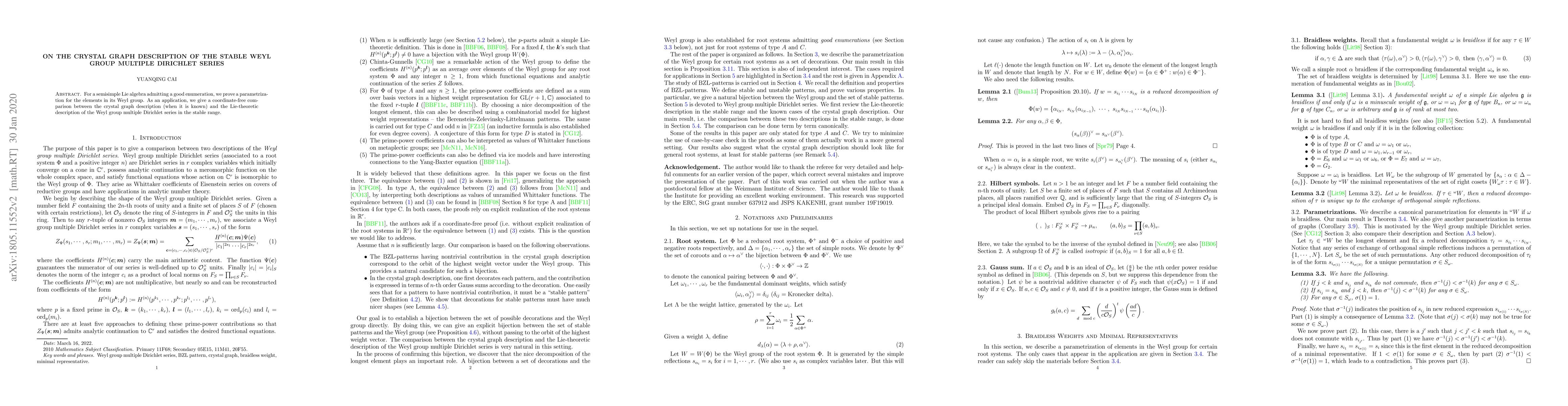 Thumbnail for On the crystal graph description of the stable Weyl group multiple
  Dirichlet series