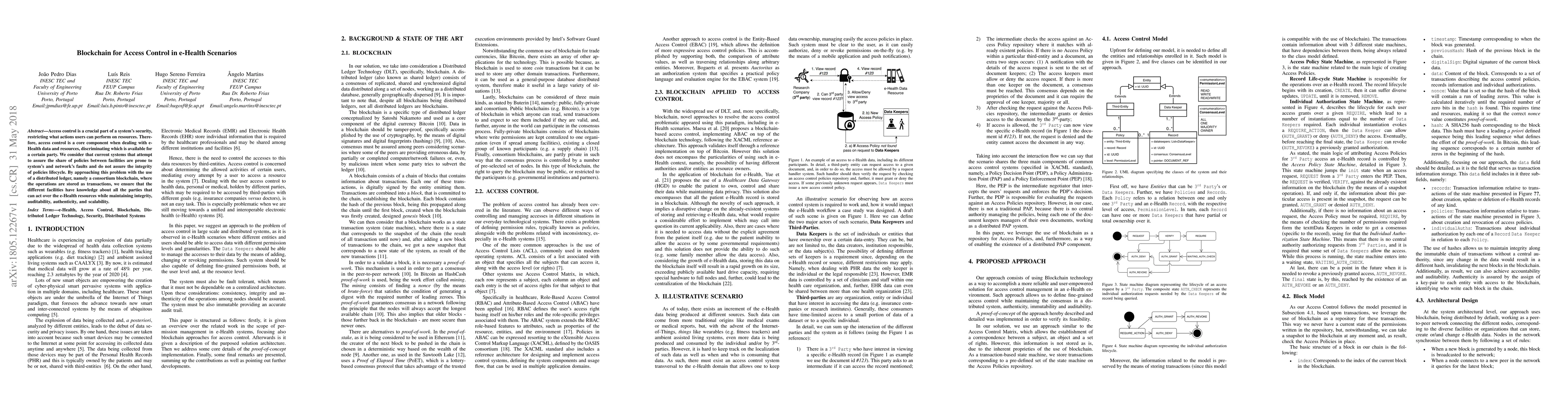 Thumbnail for Blockchain for Access Control in e-Health Scenarios
