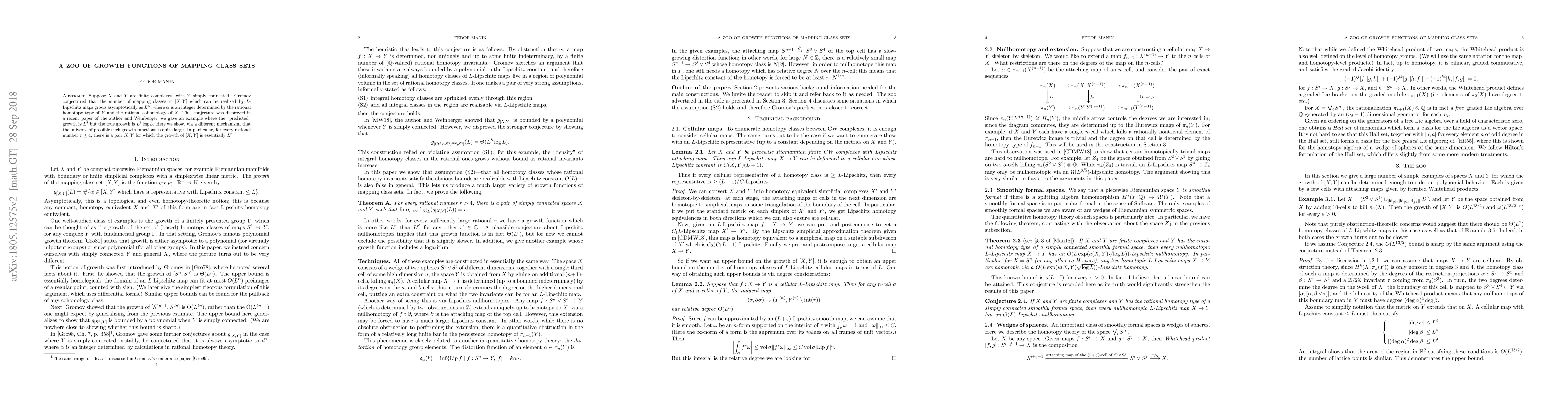 Thumbnail for A zoo of growth functions of mapping class sets