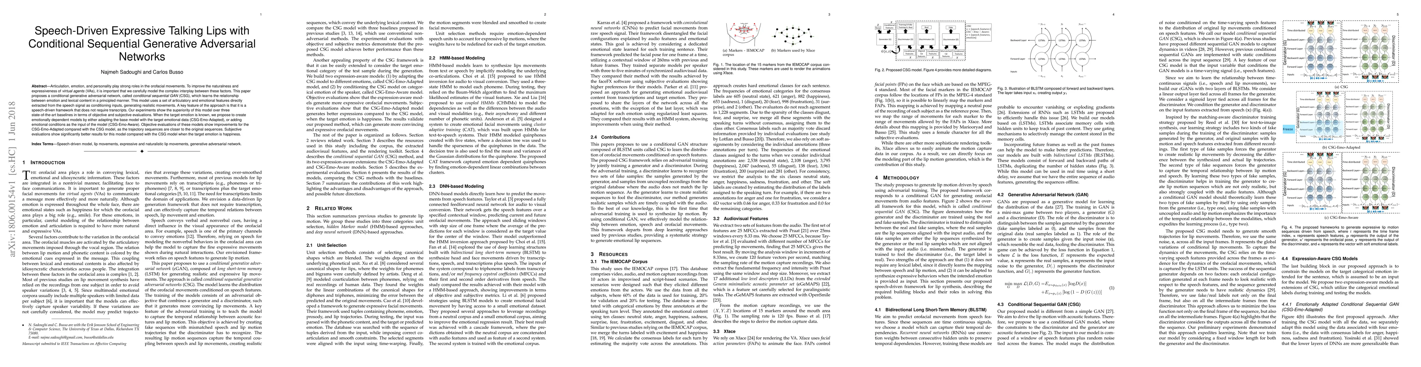 Thumbnail for Speech-Driven Expressive Talking Lips with Conditional Sequential
  Generative Adversarial Networks