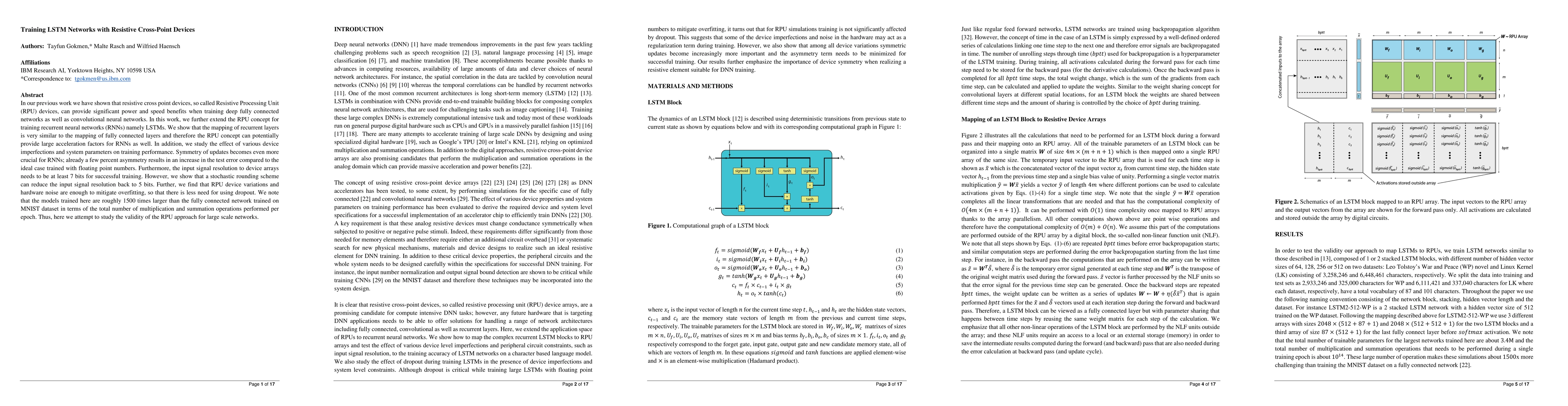 Thumbnail for Training LSTM Networks with Resistive Cross-Point Devices
