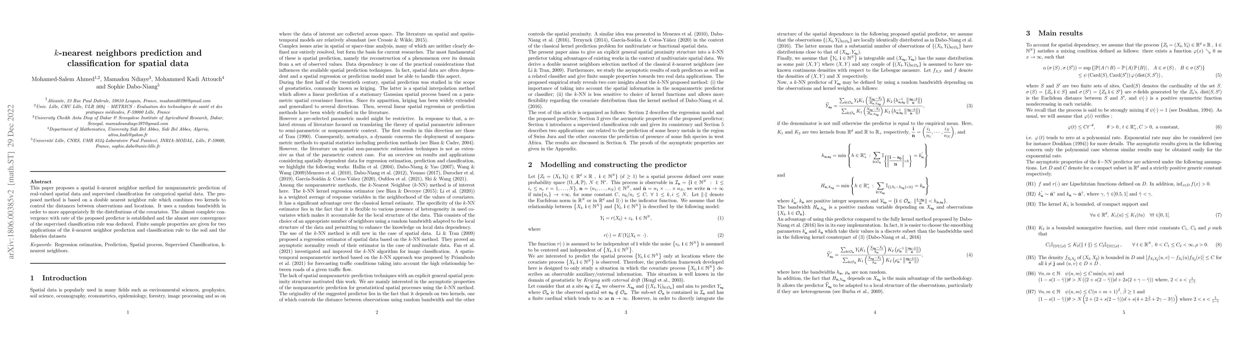 Thumbnail for k-nearest neighbors prediction and classification for spatial data