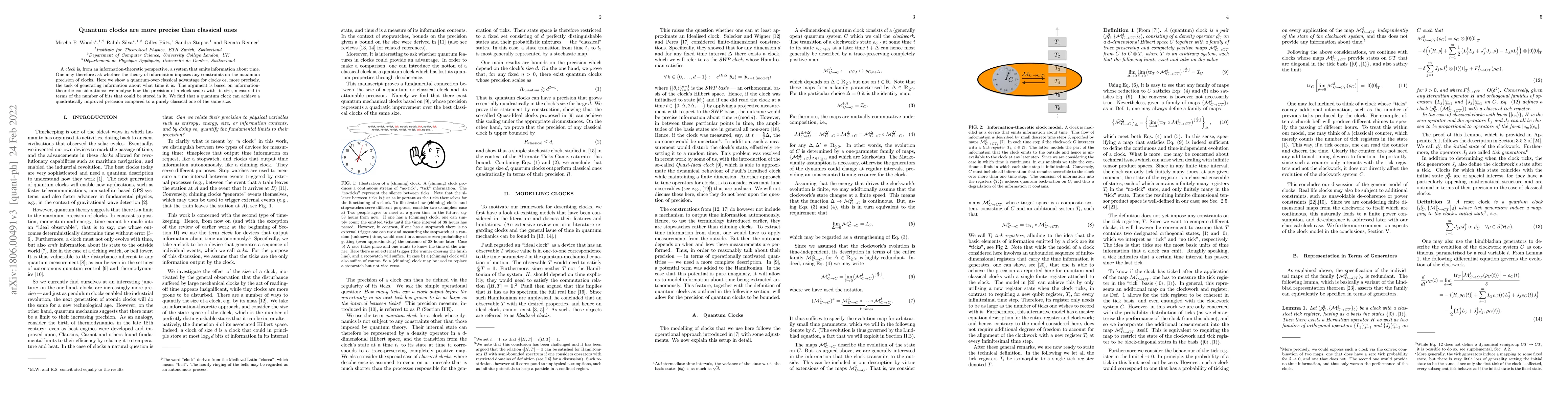 Thumbnail for Quantum clocks are more precise than classical ones