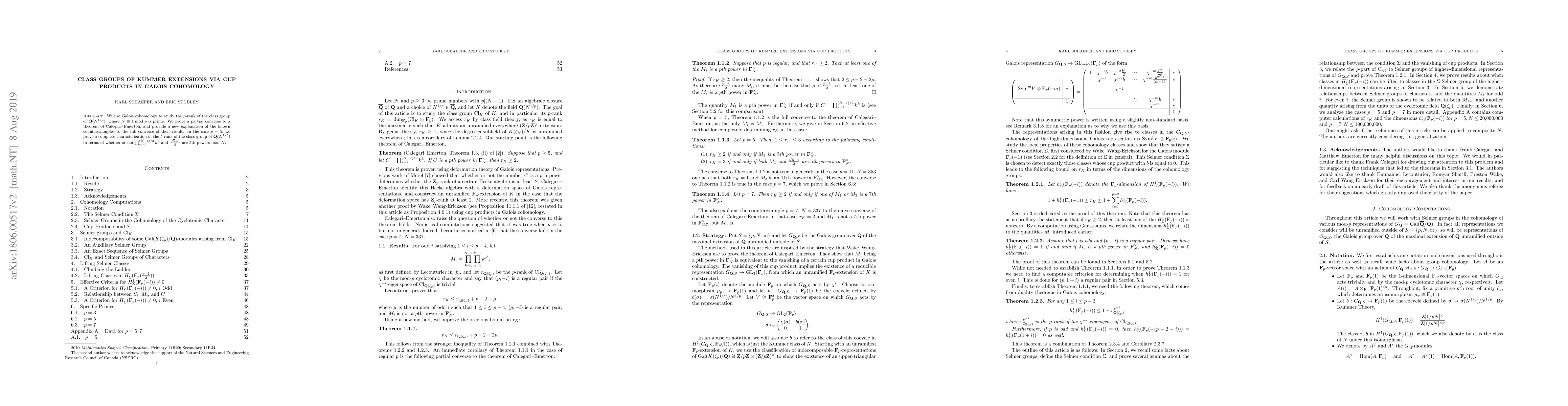 Thumbnail for Class groups of Kummer extensions via cup products in Galois cohomology