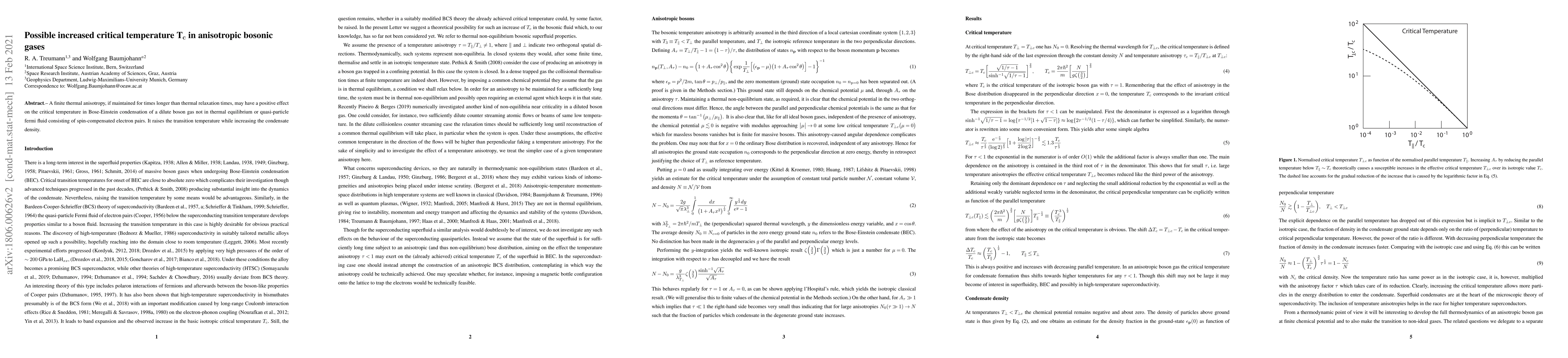 Thumbnail for Increased critical temperature $T_c$ in the ideal anisotropic boson gas