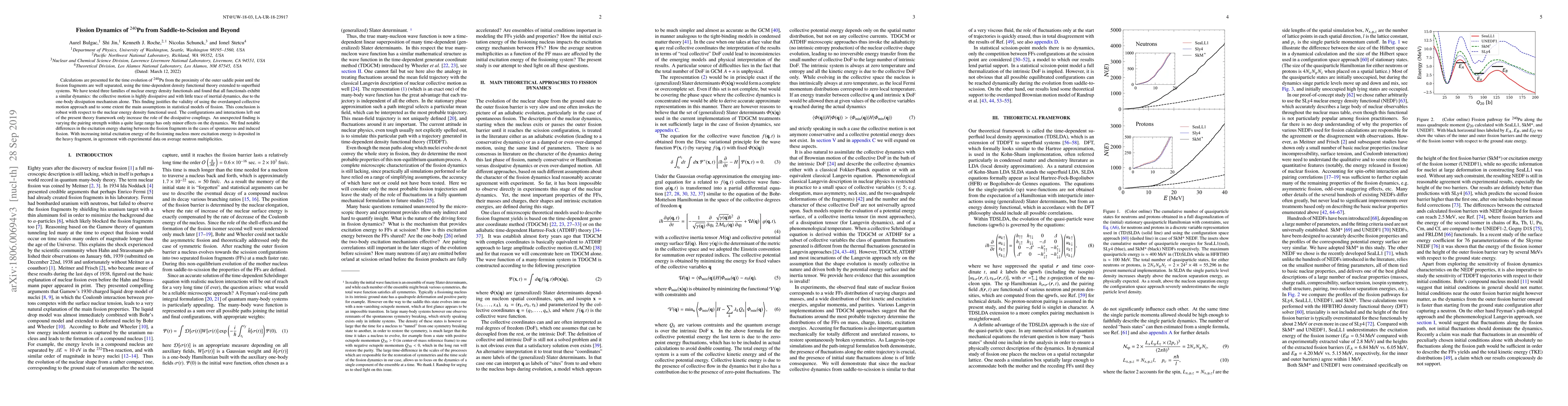 Thumbnail for Fission Dynamics of 240Pu from Saddle-to-Scission and Beyond