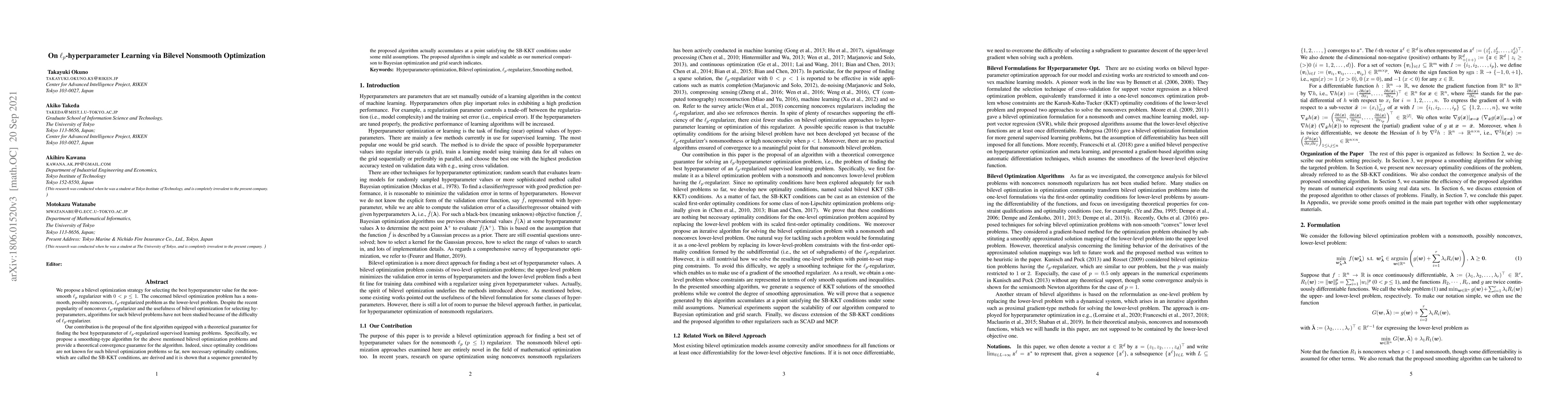 Thumbnail for On $\ell_p$-hyperparameter Learning via Bilevel Nonsmooth Optimization