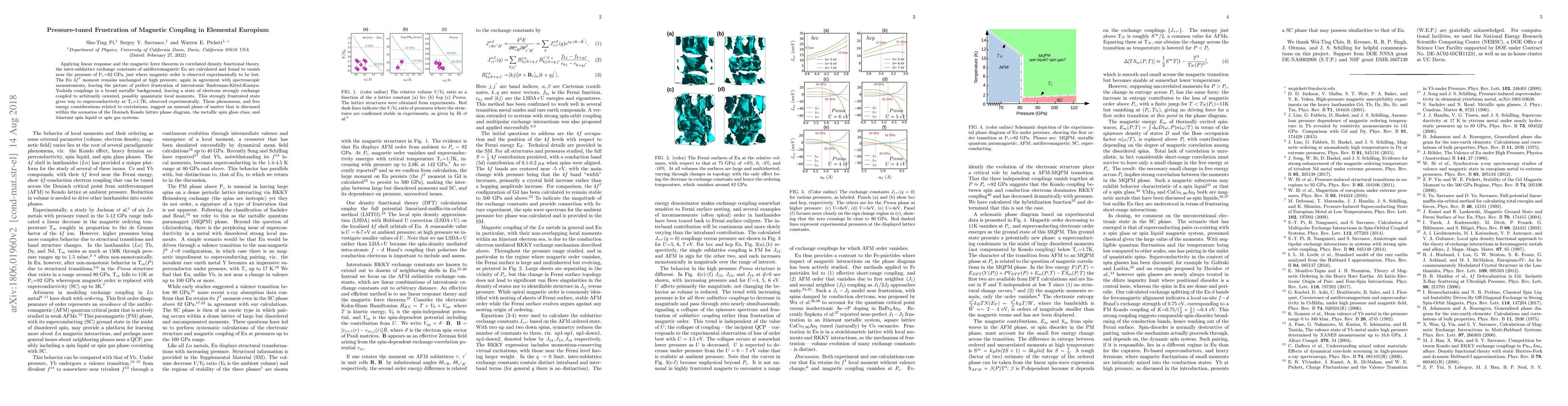 Thumbnail for Pressure-induced Frustration of Magnetic Coupling in Elemental Europium