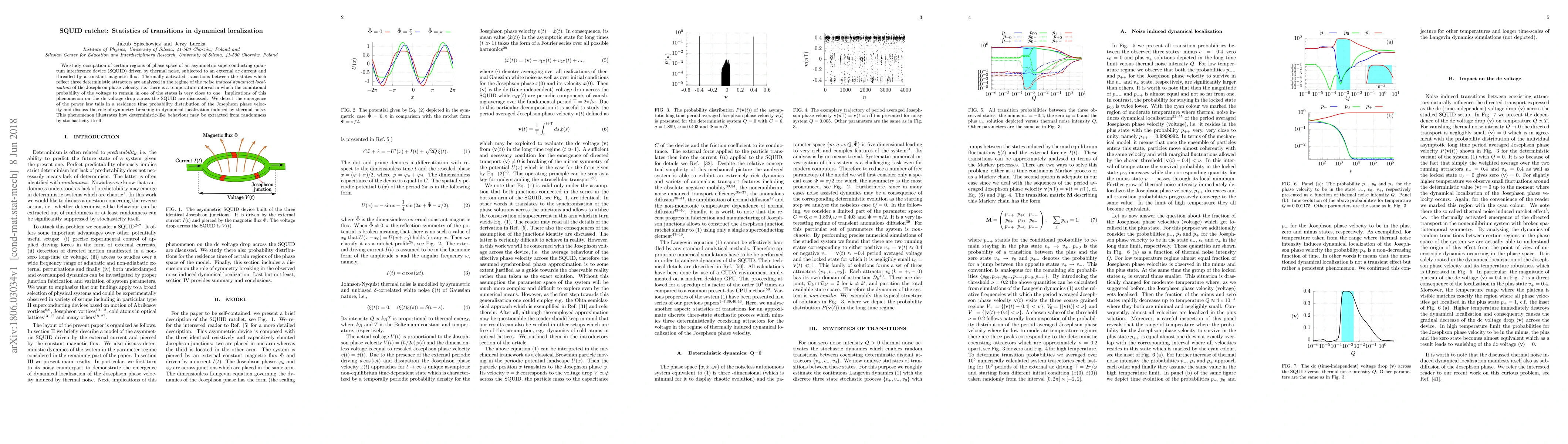 Thumbnail for SQUID ratchet: Statistics of transitions in dynamical localization