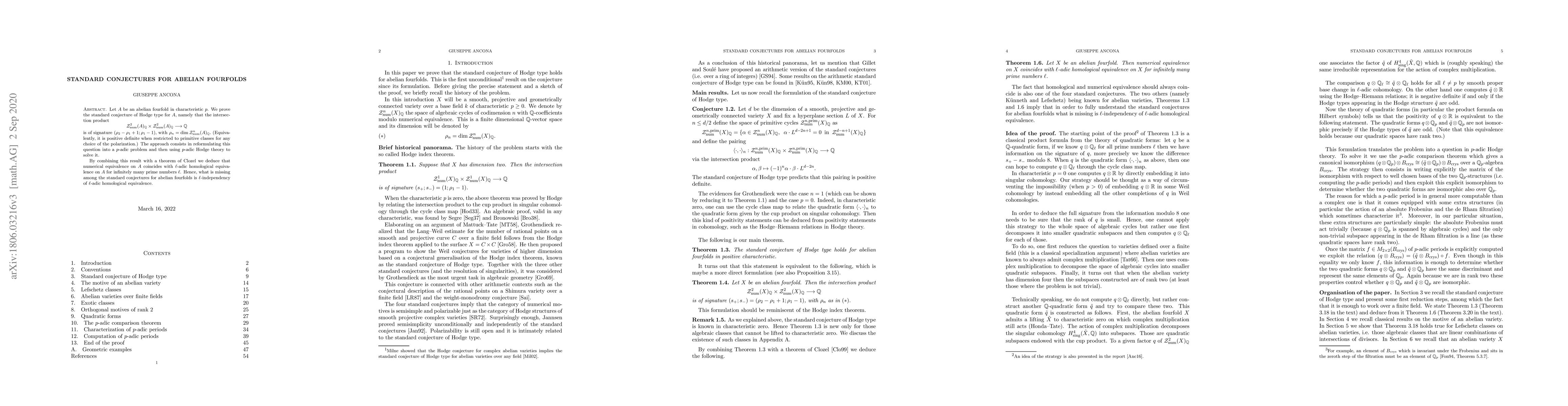 Thumbnail for Standard conjectures for abelian fourfolds