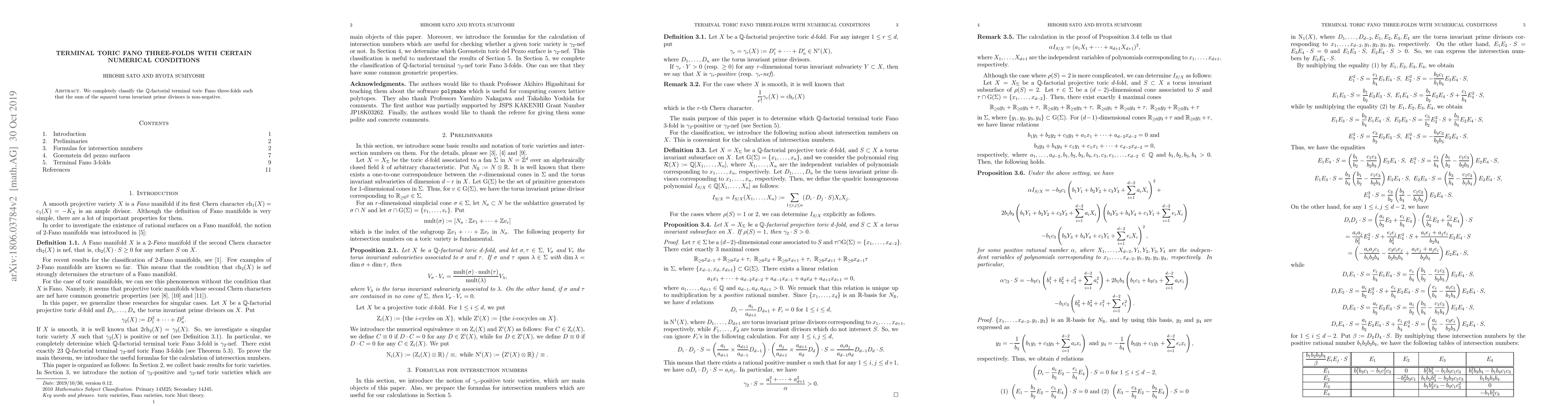 Thumbnail for Terminal toric Fano three-folds with certain numerical conditions
